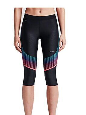 Nike Womens Power Speed Compression Running Capris, Size M